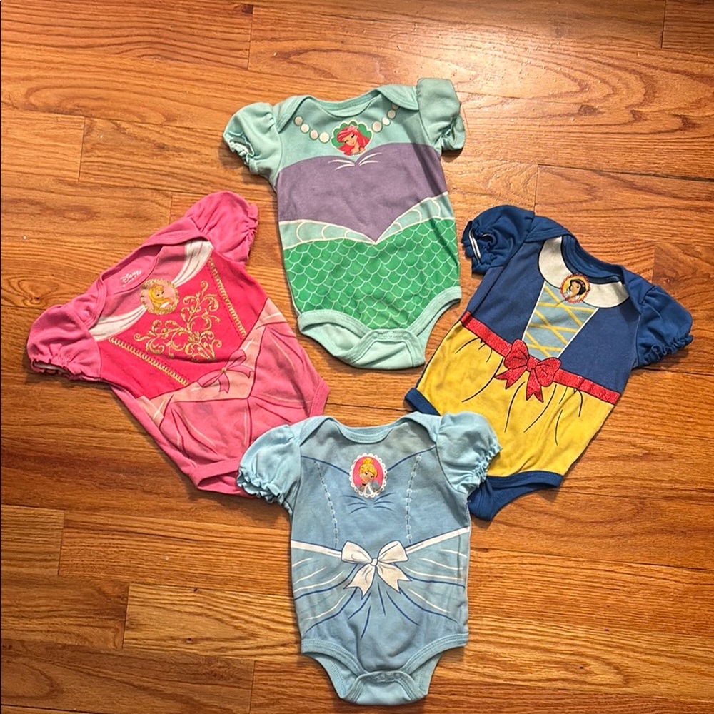 Disney Princess Baby Onesies Set